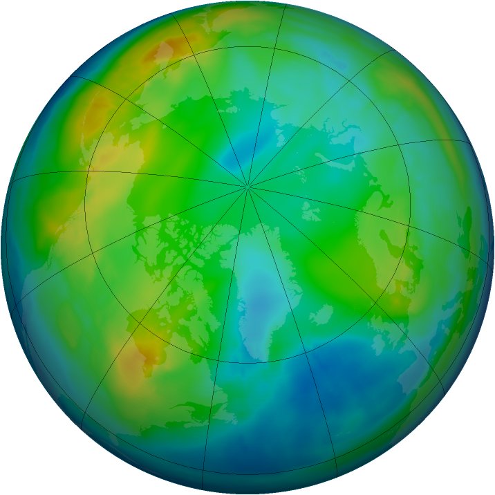 Arctic ozone map for 21 November 2008
